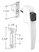 C.R. LAURENCE K5145 CRL White Screen and Storm Door Push Button Latch with 1-3/4" Screw Holes