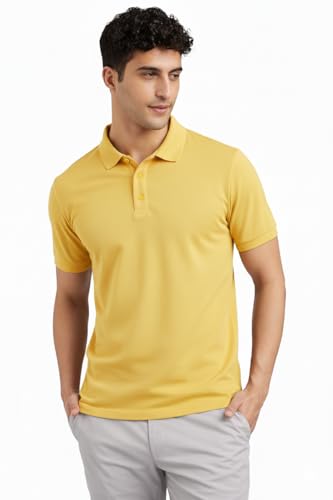 Image of Premium Cotton Pique Polo T-Shirt for Men | Half Seelves Regular Fit | Polo Neck - Ultra-Soft Breathable Fabric | Moisture Wicking
