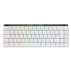 ASUS ROG Falchion RX Low Profile 65% kabellose Gaming-Tastatur (QWERTZ-Layout, optische ROG RX Low-Profile-Switches, Bluetooth, 2,4-GHz-RF Wireless, kabelgebunden USB, MacOS kompatibel, weiß)