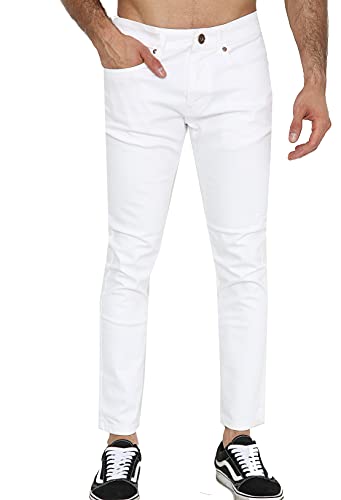 Jeans en denim extensible pour homme pantalon stretch bleu taille 30-38