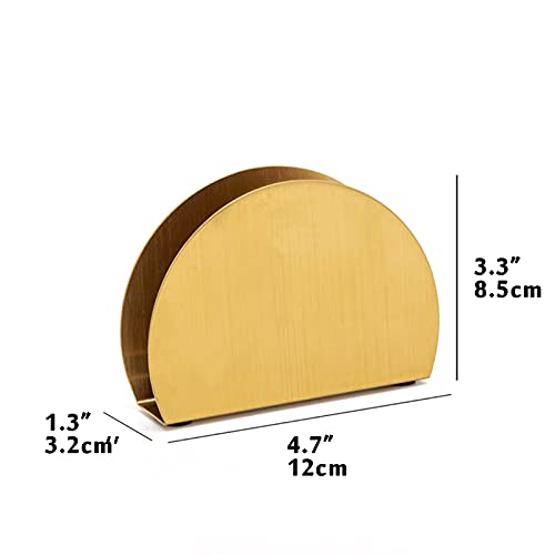 Ouuonno Gold Napkin Holder Freestanding Steel Tissue Dispenser Paper Napkin Holder For Dining Table Kitchen Countertop Guest Towel  thumb #1