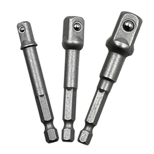 PRETYZOOM 3pcs Electric Sleeve Adapter Square Drive Socket Adapter Drill Chuck for Driver Wrench 65-73mm