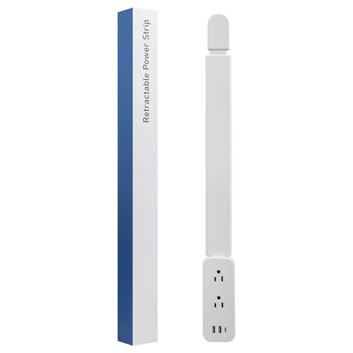 Electrical Outlet Extender Stick - Features USB-A, USB-C and 2 AC Outlets, Extends 22