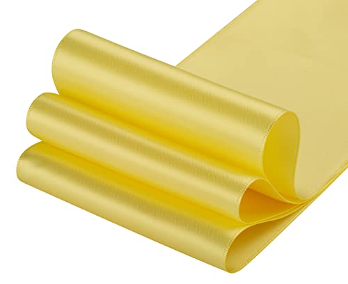 Double Faced Satin Ribbon, 100mm X 22M, Solid Polyester Craft Ribbon, Perfect for Gift Wrapping Crafts - Image 3