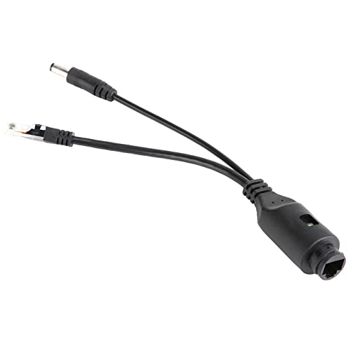 Adaptador POE Pasivo 24V, Cable Divisor e Inyector Power Over Ethernet para Cámara IP y Punto de Acceso Inalámbrico, con Protección Anti Interferencias de Descarga Electroestática, Plug and Play (Negro) miniatura 1