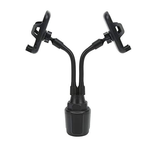Suporte duplo para celular, suporte para copo universal flexível de ganso, suporte giratório para te