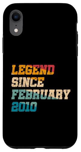 Carcasa para iPhone XR 15 años leyenda desde febrero 2010 divertido cumpleaños 15