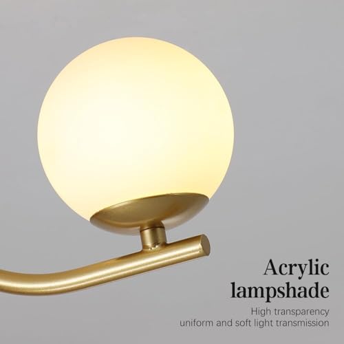 Plafonnier moderne encastré lampe de plafond or et verre - 8