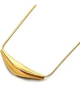 VIEN Luxury Trendy Unique Tube Choker Necklace for Women Waterproof Jewelry Gold-plated Plated St...