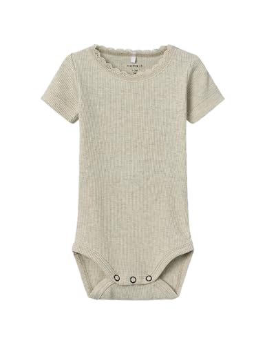 NAME IT Baby - Mädchen Nbfkab Ss Body Noos, Peyote Melange, 86