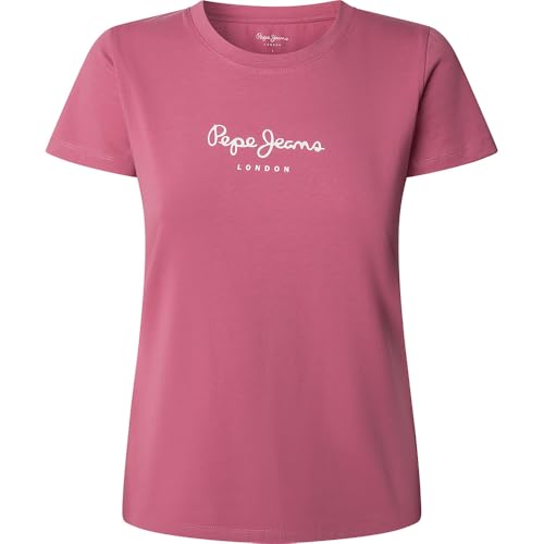 T-shirt Femme Pepe Jeans New Virginia SS N en coton basique blanc
