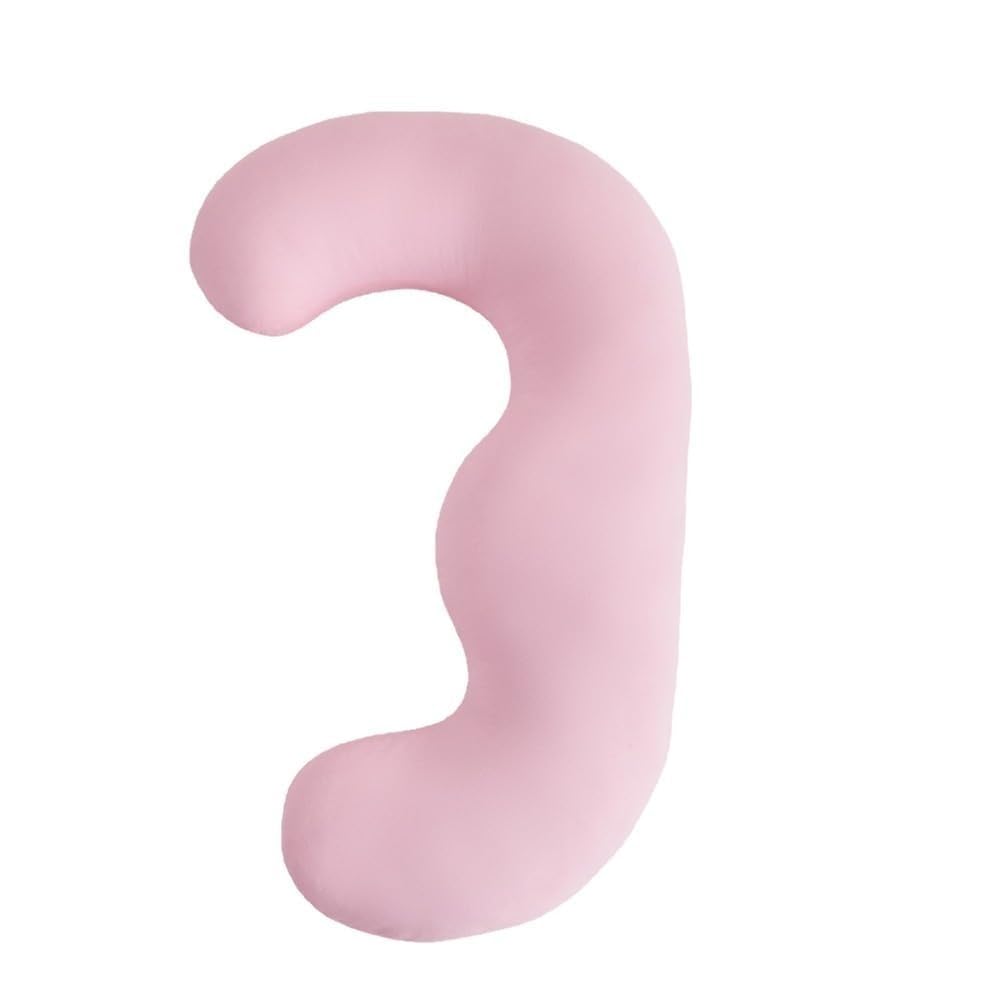 Kaiyo Schwangerschaftskissen, C-förmiges Mutterschaftskissen mit Bauch-, Taillen-, Kopf- und Beinstütze, Rosa