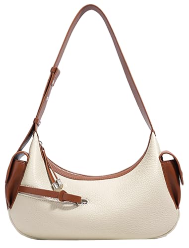 Womens Trendy Genuine Leather Shoulder Bag Small Y2k Dumpling Crossbody Tote Purse Handbags Designer Satchels 2025