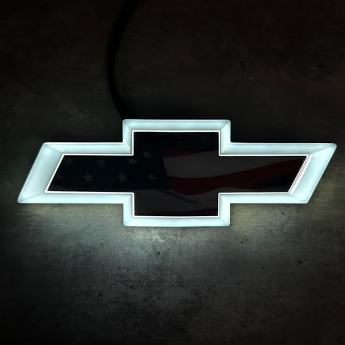 Image of 2014-15 Silverado Grille Emblem, USA Flag (Black)