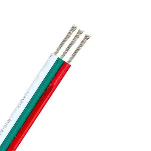 Outdoor Extension 3 Pin Cable for 2811 2812 LED Light 22/20AWG Electrical Wire Cable Tinned Copper Wires 3pin Wire Solar sheathed(Size:5Meter,Color:22AWG)