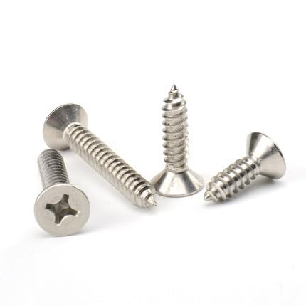 Generic 1000pcs/lot M1.2 M1.7 Head Diameter 2.5/2.8mm Countersunk/Flat Head self Tapping Screw Nickel Plated or Black zinc KA - (Color: Nickel Plated, Thread Diameter: M1.2, Length: 4mm)