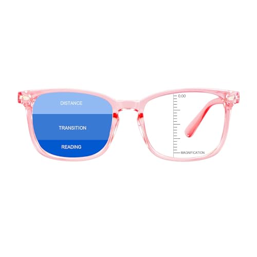 Image of Vintage Square Progressive Multifocal Presbyopic Glasses, Anti-Blue Light Glasses for Men Women Readers (+0.00 /+1.25 Magnification)