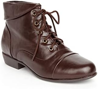 Comfortview Women's Wide Width The Darcy Bootie Lace Up Ankle Boot - 13 W, Brown