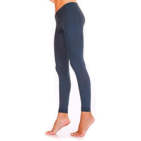 Lady Sofia 60 Denier Classic Opaque Microfiber Footless Tights (M, Navy) Cover