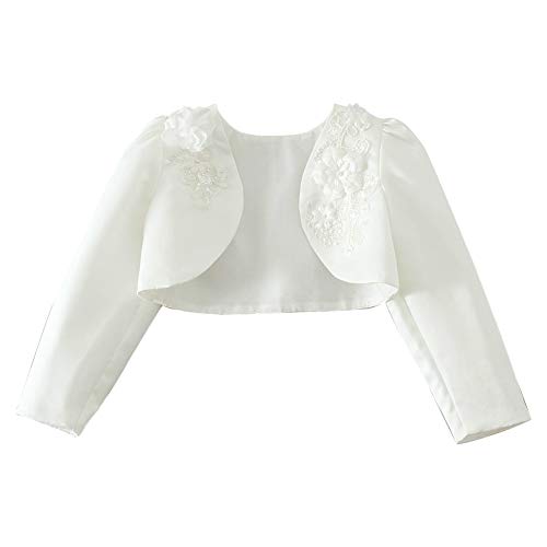 Mud Kingdom Pretty Girls Shrug for Wedding White Floral Bolero