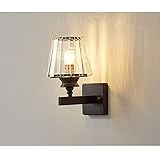 Xwyun ブラケットライト 照明器具 創造的な錬鉄製 壁付け照明 灯籠、中国風の家庭用屋内照明クリスタルランプ 玄関ライト ヨーロッパ式のリビングルーム/子供用寝室/書斎の壁ランプ (D)