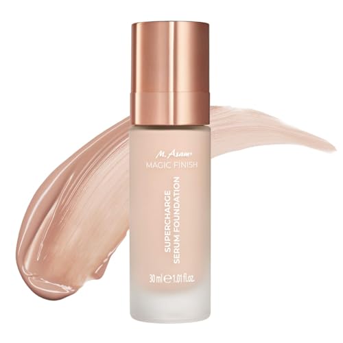 M. Asam MAGIC FINISH Supercharge Serum Foundation Rose Fair (30 ml) – Feuchtigkeit spendende Foundation & straffendes Gesichtsserum in Einem, Anti-Aging Make-up mit optimaler Deckkraft & Hyaluron