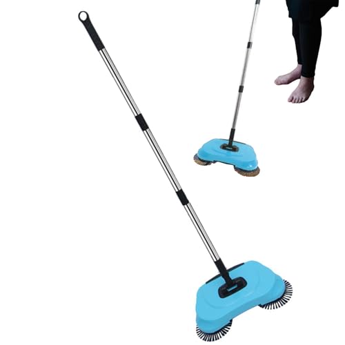 Barredora De Alfombras - Limpiador Con Mango Ajustable | Escoba No Eléctrica, Barredor De Pelo De Animales, Limpieza Del Hogar, Barredora Manual Para Superficies Laminadas De Madera, Para Salón, Coci