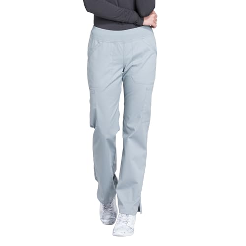 Cherokee Women's Scrub Pants Mid Rise Straight Leg Pull-on Cargo Pant with 6 Pockets & 2-Way Stretch Fabric - WW170