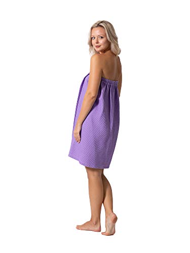 Image of Robe Direct Quick Dry, Lightweight Waffle Spa /Bath Wrap with Adjustable Closure & Elastic Top