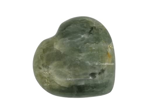 Image of Yellow Aquamarine Crystal Heart Palm Pebbles Stones for Anxiety Stress Relief Massage - AAA Grade Original Healing Gemstone Agate Heart Palm Stone for Yoga Meditation Spiritual