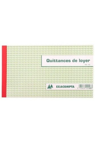 Manifold Quittances de loyer, 12,5x21 50 tripli autocopiant - Lot de 10