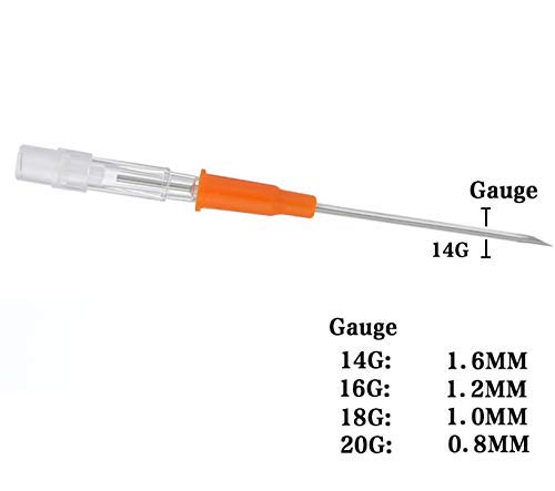 Xiboya Textile Pack Of 50 Catheter Piercing Needles Tattoo Piercings Tool (16G) #TOP2