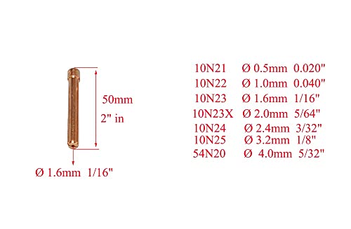 Image of RIVERWELD TIG Torch Ceramic Cup Outside & Inside 90º 10N50 1 /4 inch 6.5mm 10pcs