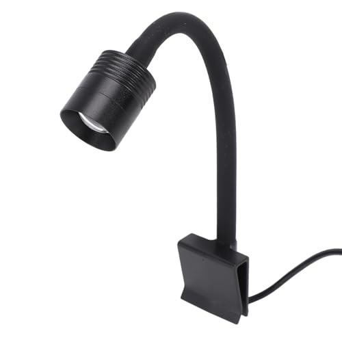 Acouto Mini Faretto per Acquario, Luce LED per Acquario a 3 Colori con Timer 3/9/12 Ore, Resistente All'acqua IP65, Braccio di Serraggio Regolabile a 360 Gradi, Faretto a Clip