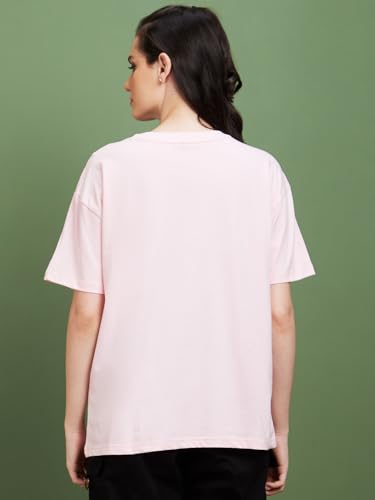 Image of Globus Women White Printed Boxy Fit Casual T-shirt-3638274001