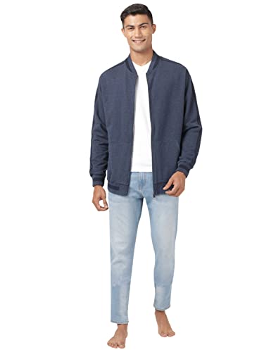 Image of Jockey AM92 Men Super Combed Cotton Rich Fleece Jacket With StayWarm Technology