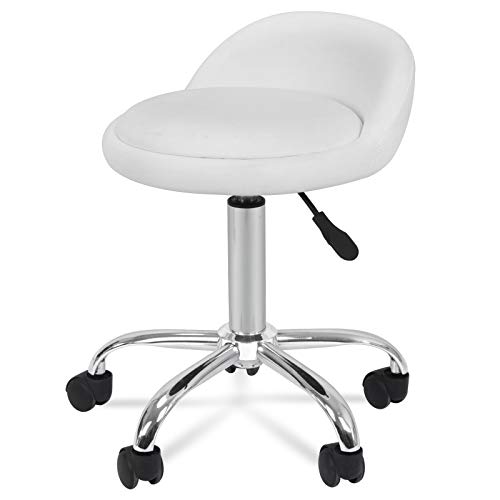Adjustable Hydraulic Swivel Salon Stool Chair for Tattoo Massage and Spa with Back Rest