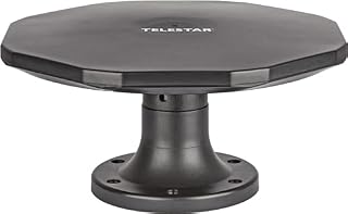TELESTAR Antena 15 LTE aktywna antena DVB-T2 HD (instalacja 4 w 1, DVB-T/UKW/DAB+, antena zewnętrzna Full-HD, filtr LTE, wzmocnienie do 20 dB), czarna