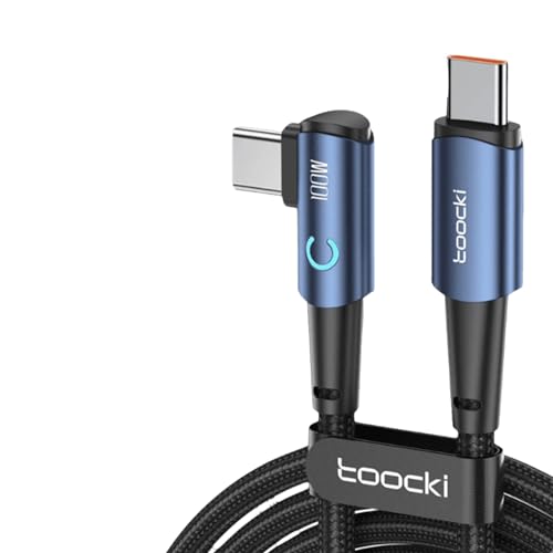 Image of iFAST 90 Angel Type-C to Type-C Nylon Braided Data Cable | 100W Fast Charging, 480Mbps Data Transfer Speed | Compatible with Samsung Galaxy iPad MacBook Pixel (2 Meter, Blue)