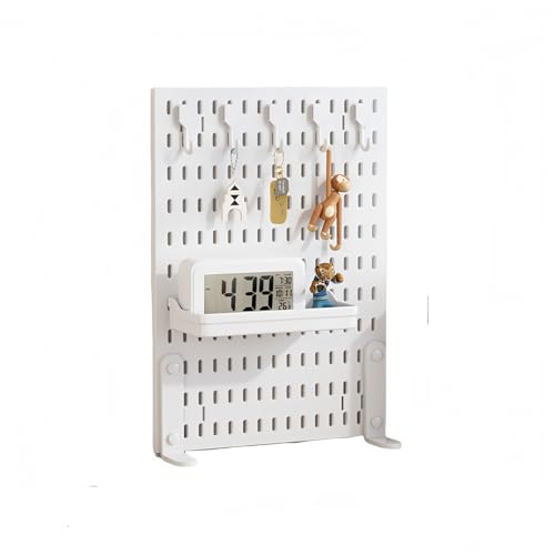 JOOHY 有孔ボード 卓上ボード ペグボード 卓上収納 デスクボード 面収納 サンワダイレクト パンチングボード おしゃれ バスルーム工具収納 DIY 文房具 オフィス 飾りつけ 見せる収納 書斎 子供室 寝室 ホワイト:クランプ式(1)30X40cm