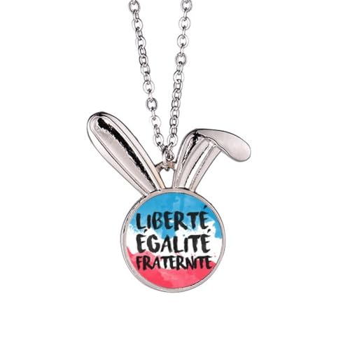 Collier pendentif lapin France - Bijou hypoallergénique contre peau sensible