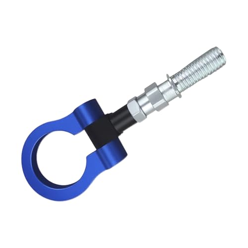 Deaelf Car Front Bumper Tow Hook Round Screw-in Automotive Bumper Pull Ring Foldable Trailer Grappling Hook Decoration Waterproof Vehicle Exterior Modified Accessory for Trucks SUVs (Blue)