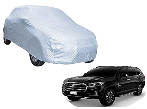 Image of Auto Hub Car Cover Compatible with MG Gloster with Weather Proof, Triple Stitched, MG Gloster Car Cover- Plain Silver