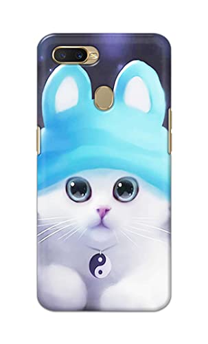 Image of Chinese Cutie Kitten Cat Big Eyes Lovely Girl Ears Hard Back Case Cover for Oppo A7 / Oppo A5s / Oppo A12 / Oppo A11k / Oppo A12s / CPH1909 Back Cover -(J5) VNS2221