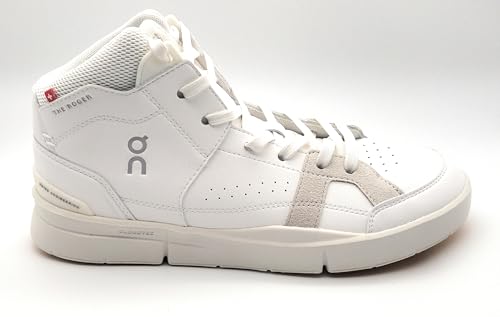 On The Roger Clubhouse Mid Women's Sneakers, Shoes, Mid Cut, White Sand, 9.5 US2