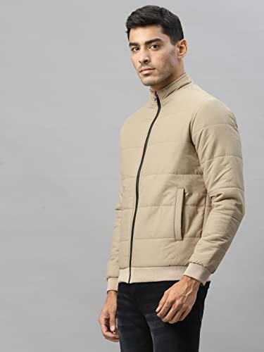 Image of Style Quotient Men Beige Reversible Padded Jacket
