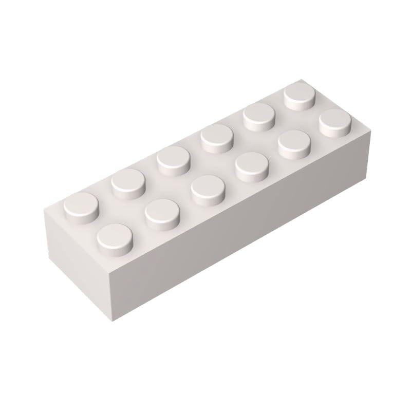 XYEIUGO Compatible with LEGO 44237 Basic Bricks Brick 2x6, White, 10 PCS — image 1