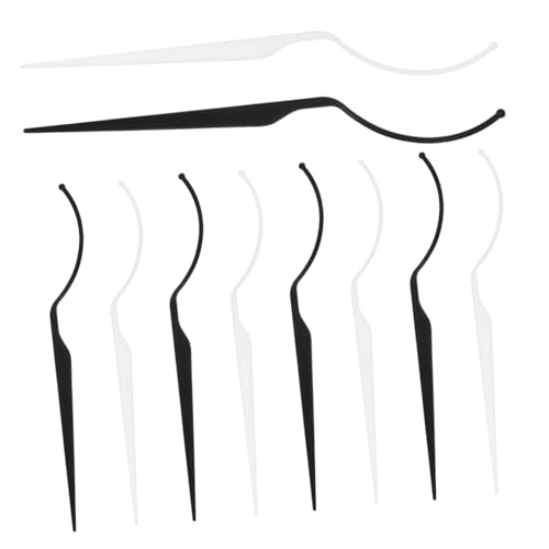 VALICLUD Soporte Acrílico Portátil Para Pestañas Postizas 10 Unidades Transparente y Negro Herramienta Exhibidora Profesional Para Salones y Tiendas De Belleza