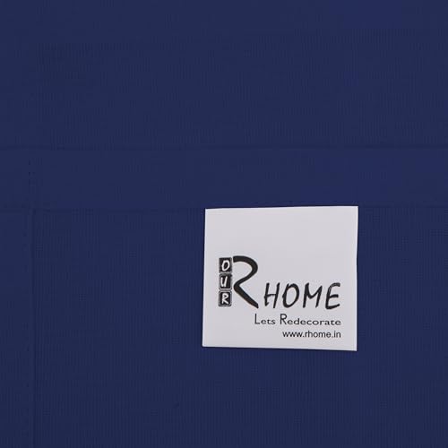 Image of R home Solid Cotton Table Napkins, Soft Cloth Napkins for Dining Table, Reusable & Washable, Ideal for Formal Dining, Cocktail Nights, Weddings, Home Bar & Table Decor (6, Navy Blue)