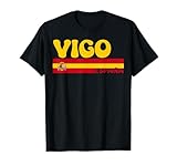 Retro Vigo Ciudad España Vintage Estética Verano Vacaciones Camiseta
